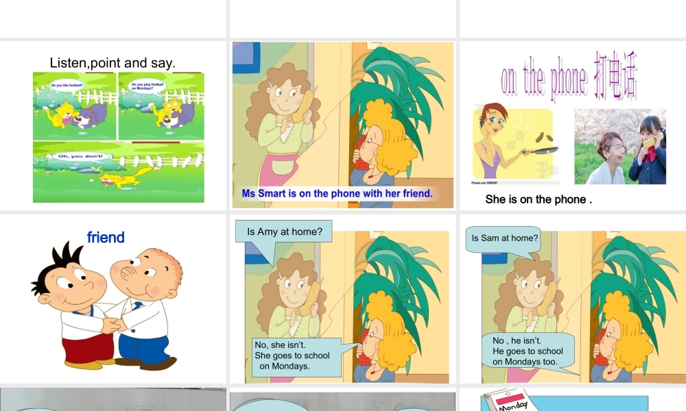 外研版（三起）三下Module 5《Unit 1 She goes to school on Mondays》ppt课件4(1).ppt