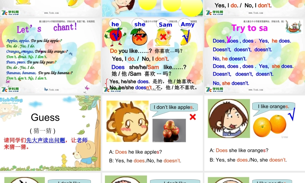 外研版（三起）三下Module 4《Unit 2 Does Lingling like oranges》ppt课件7(1).ppt