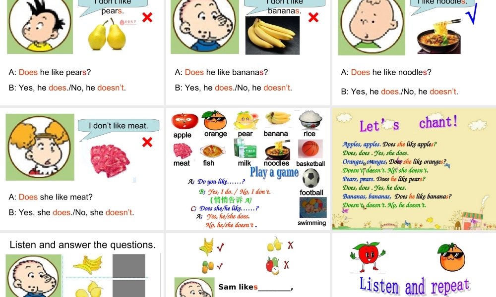 外研版（三起）三下Module 4《Unit 2 Does Lingling like oranges》ppt课件7(1).ppt