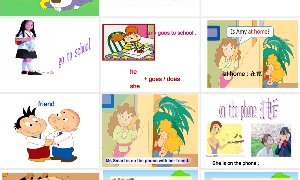 外研版（三起）三下Module 5《Unit 1 She goes to school on Mondays》ppt课件2(1).ppt