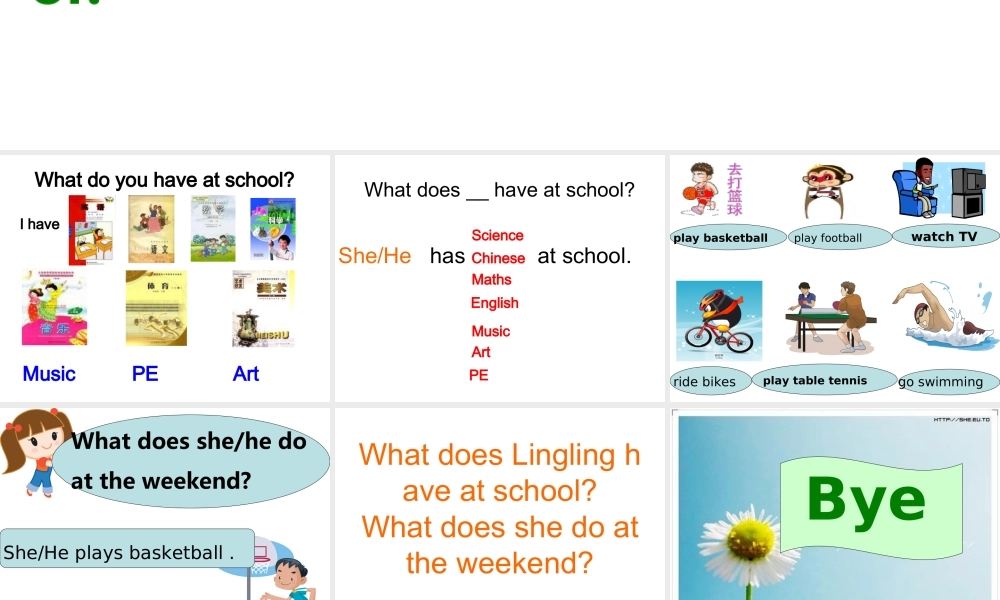 外研版（三起）三下Module 6《Unit 2 What does Lingling have at school》ppt课件3(1).ppt
