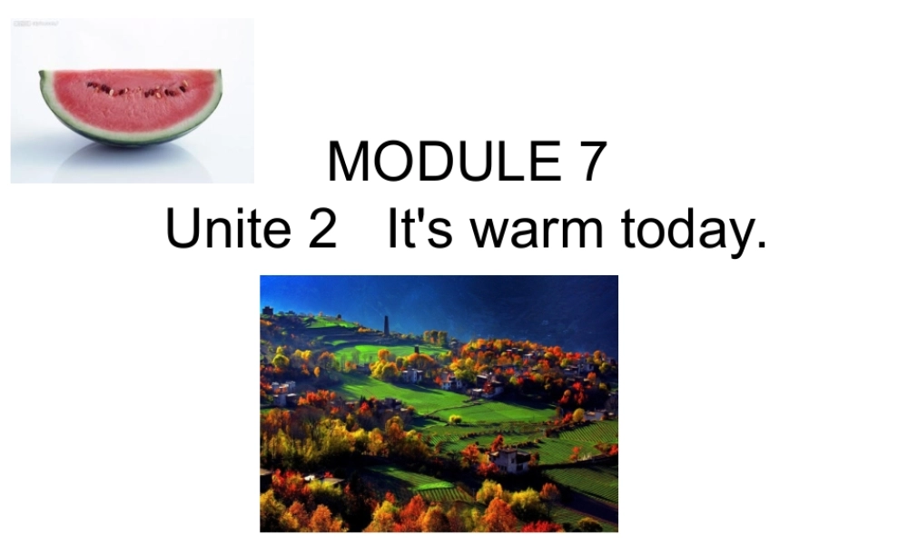 外研版（三起）三下Module 7《Unit 2 It’s warm today》ppt课件4(1).ppt