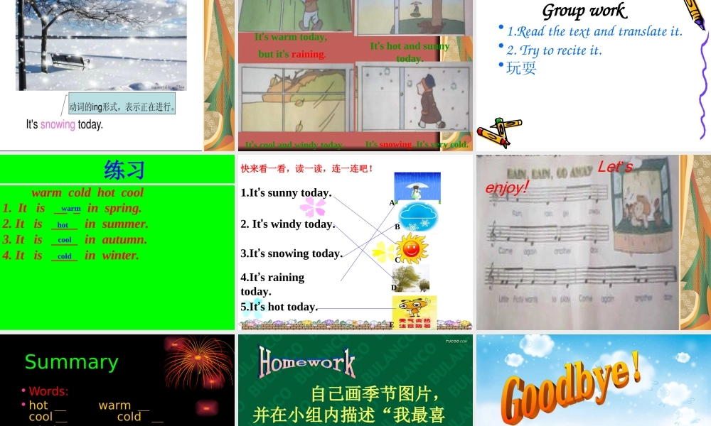 外研版（三起）三下Module 7《Unit 2 It’s warm today》ppt课件5(1).ppt