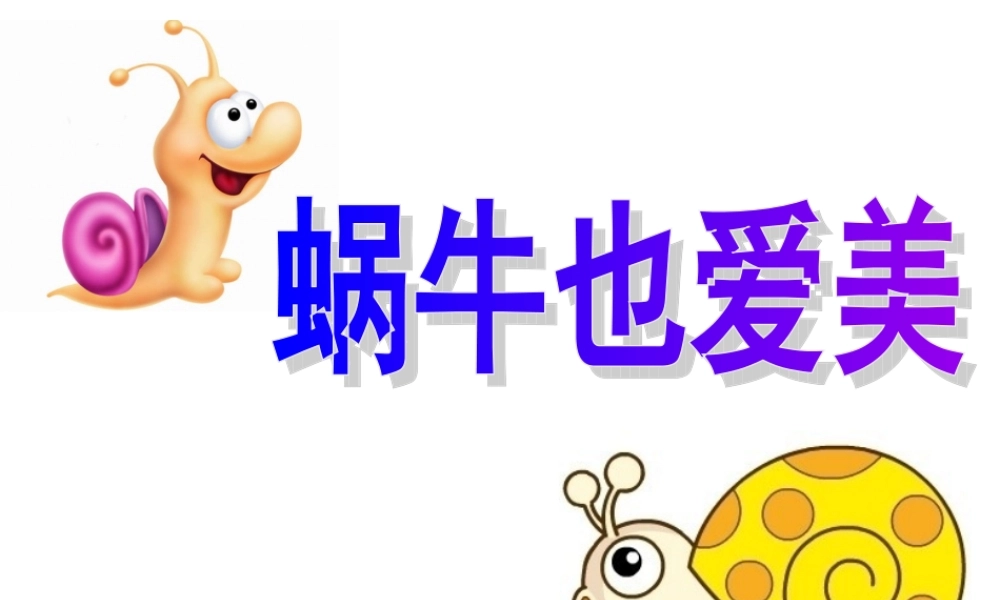蜗牛也爱美.ppt