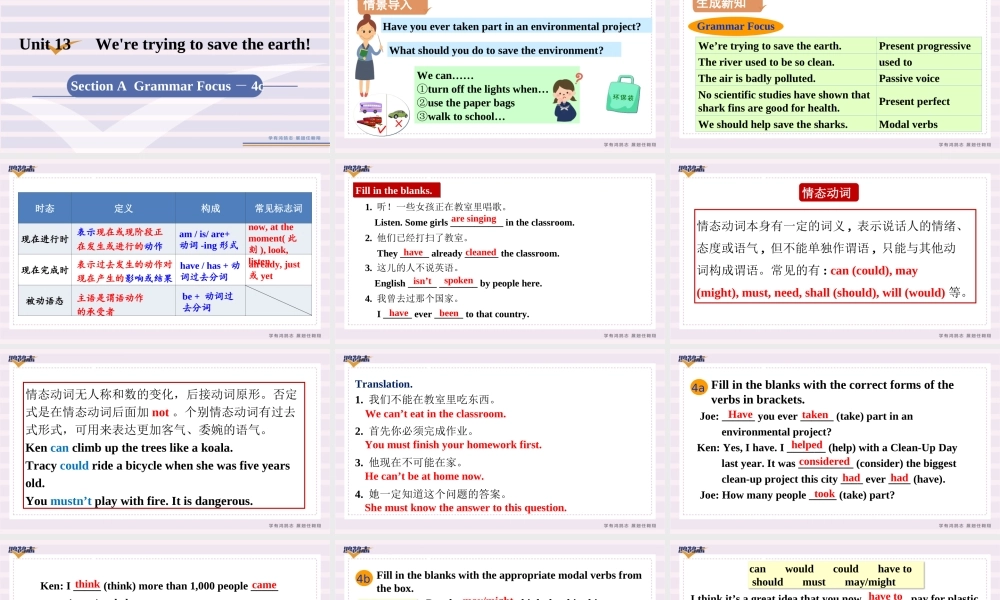 第3课时　Section A(Grammar Focus－4c).ppt
