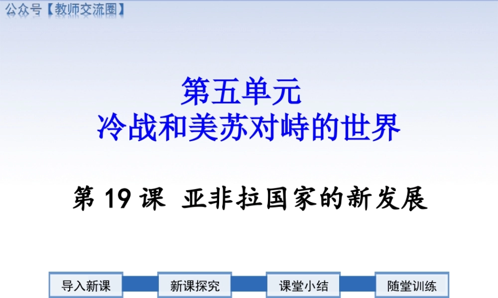 第19课 亚非拉国家的新发展.ppt