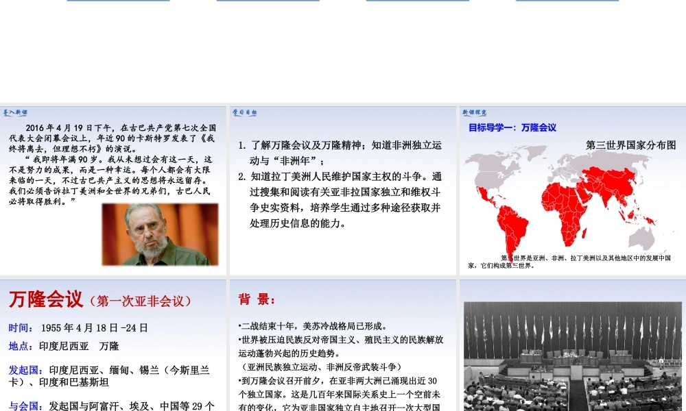第19课 亚非拉国家的新发展.ppt
