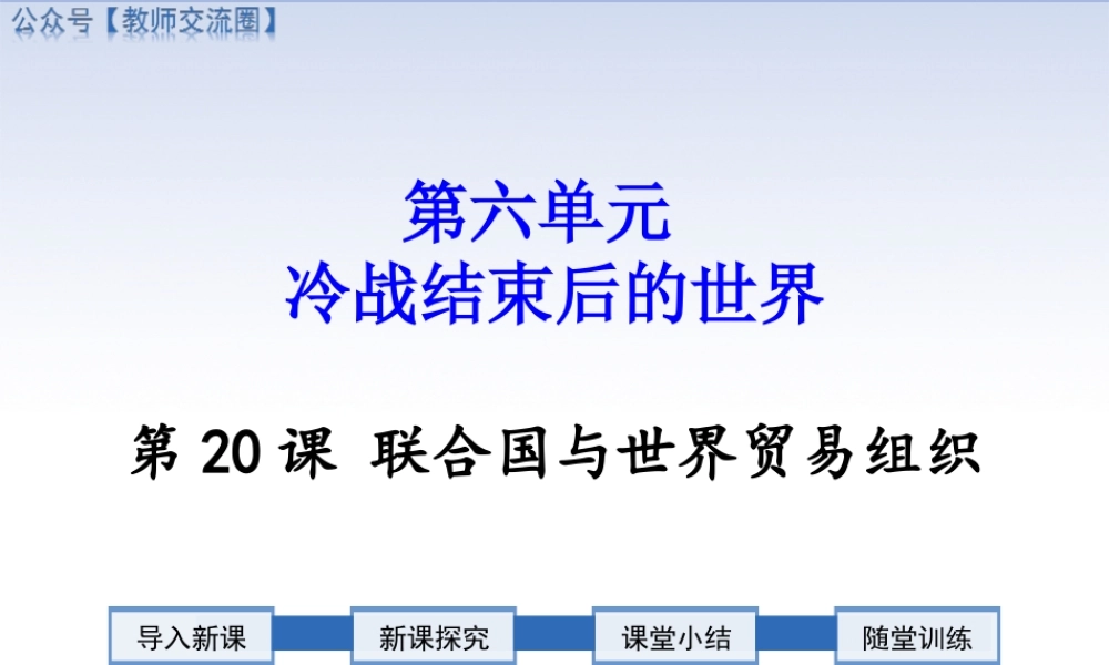 第20课 联合国与世界贸易组织.ppt