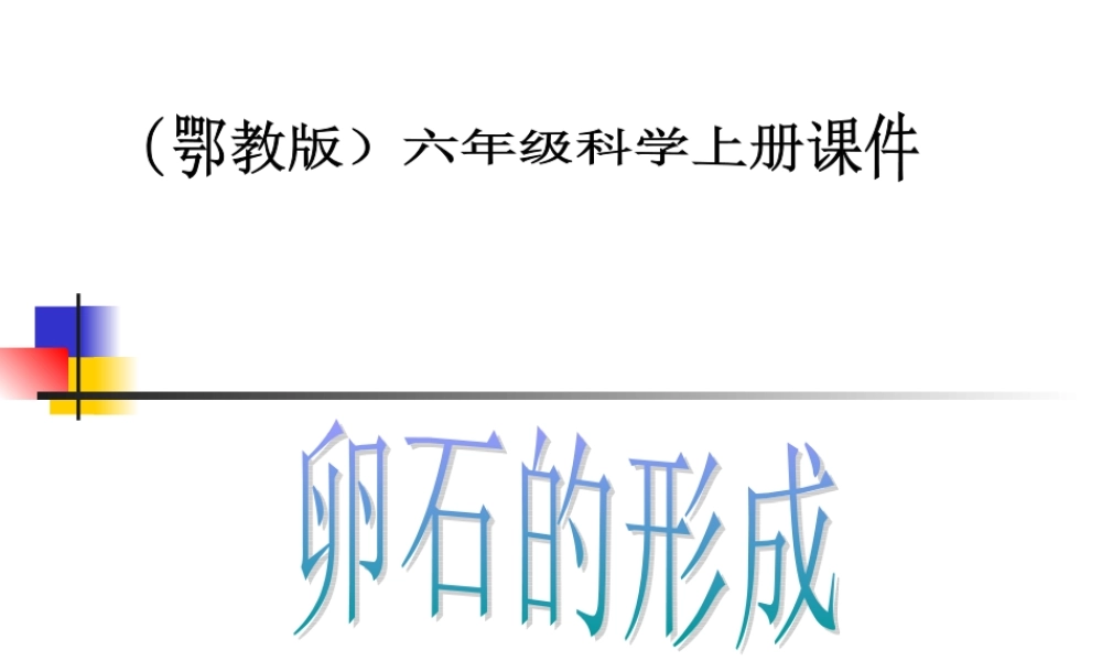 鄂教版小学科学六上《10卵石的形成》PPT课件.ppt