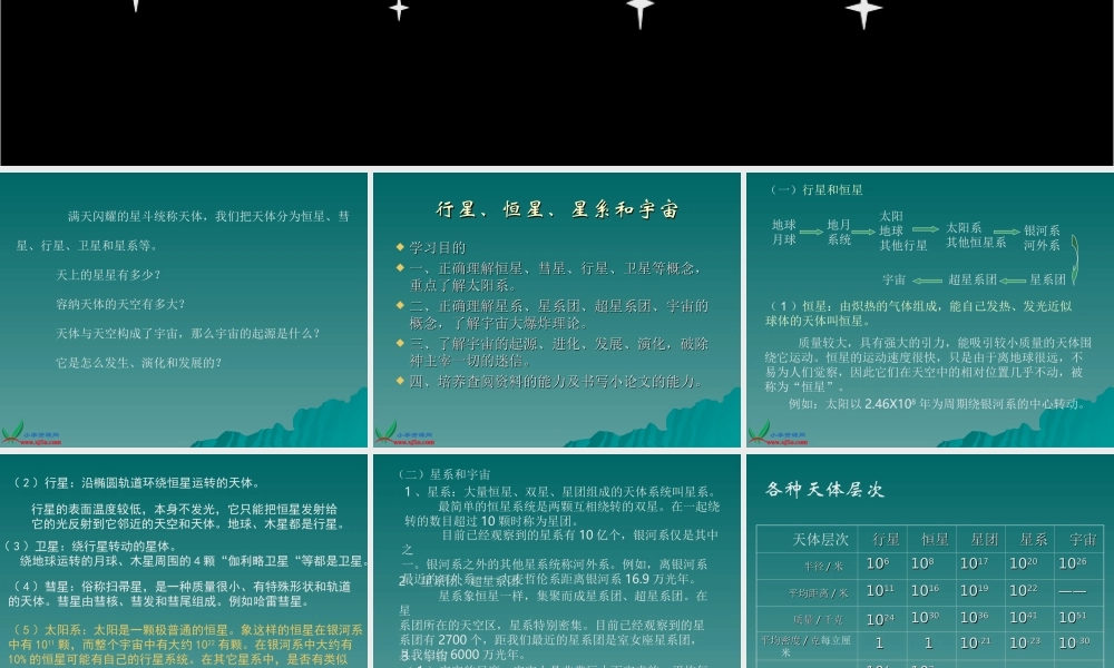鄂教版小学科学六下《19.无限宇宙》PPT课件(2).ppt
