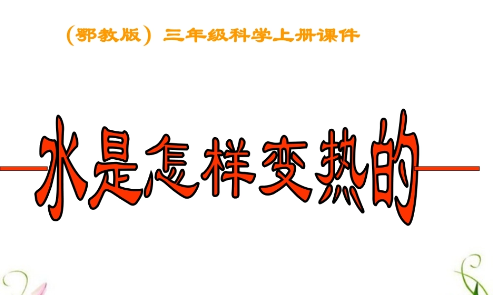 鄂教版小学科学三上《12水是怎样变热》PPT课件.ppt