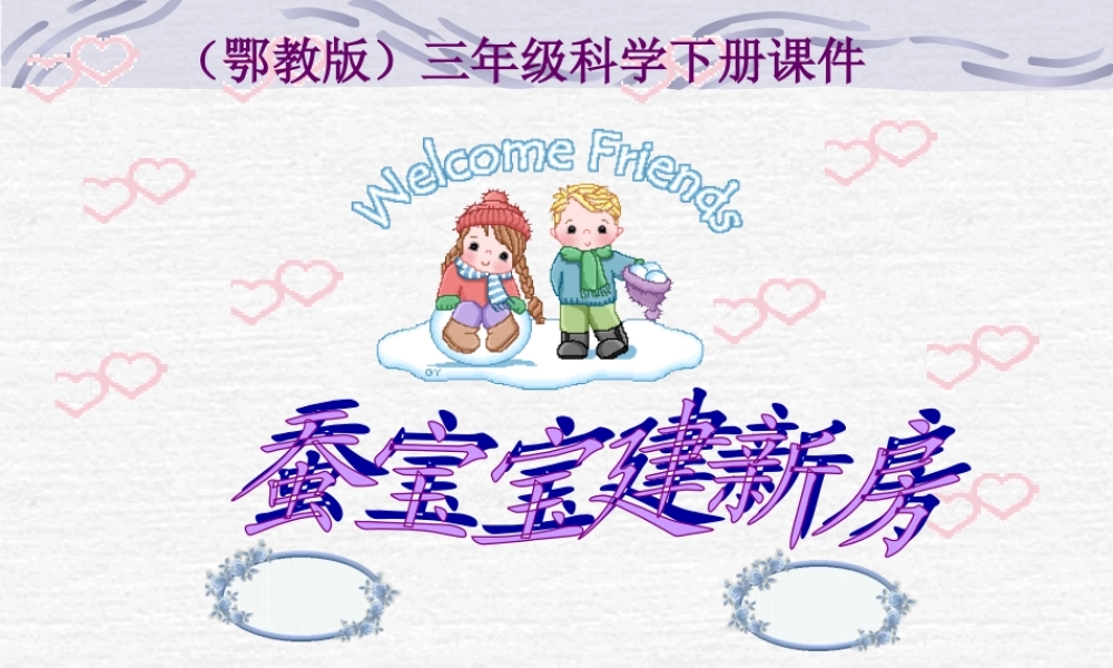 鄂教版小学科学三下《8.蚕宝宝建新房》PPT课件(2).ppt