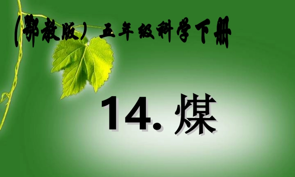 鄂教版小学科学五下《14.煤》PPT课件[加微信jiaoxue5you九折优惠].ppt