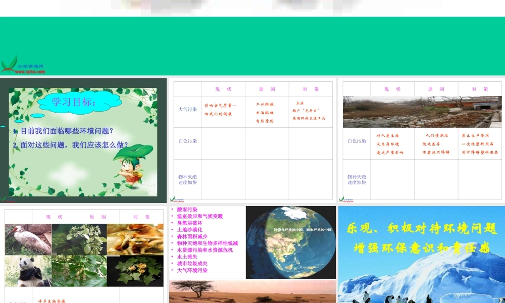 鄂教版小学科学五下《23.保护我们周围的环境》PPT课件(1).ppt