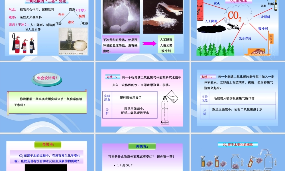 沪教初中化学九上《2第2节 奇妙的二氧化碳》PPT课件 (4).ppt