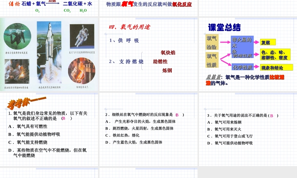 沪教初中化学九上《2第1节 性质活泼的氧气》PPT课件 (12).ppt