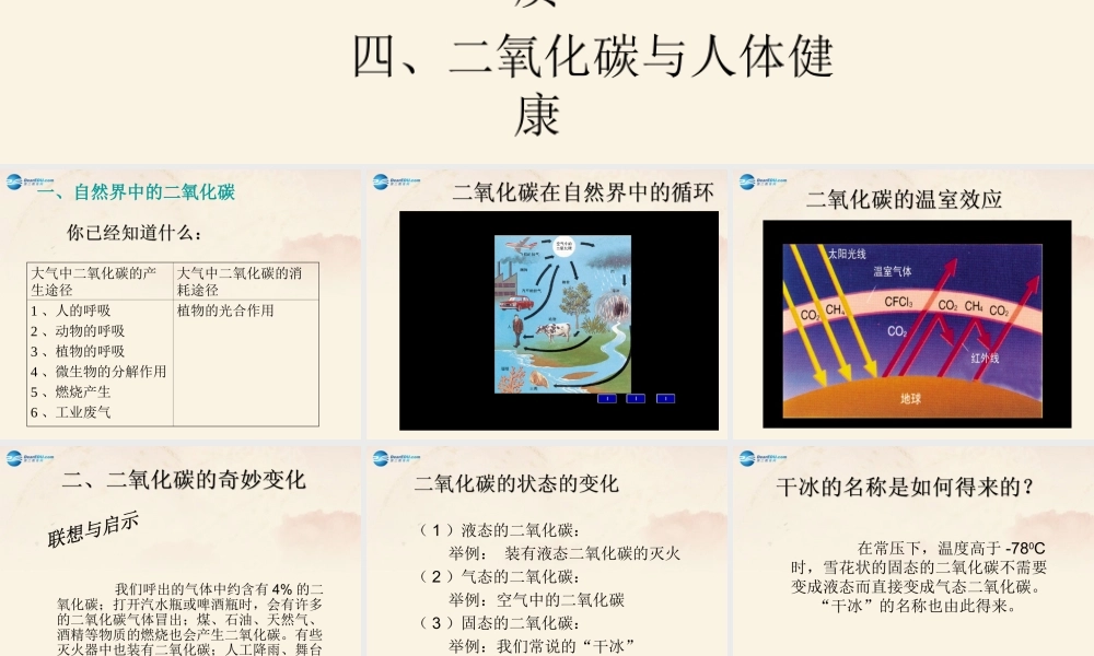 沪教初中化学九上《2第2节 奇妙的二氧化碳》PPT课件 (1).ppt