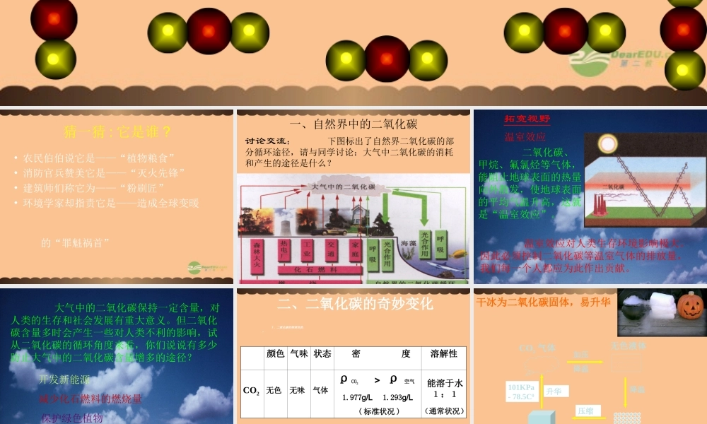 沪教初中化学九上《2第2节 奇妙的二氧化碳》PPT课件 (19).ppt