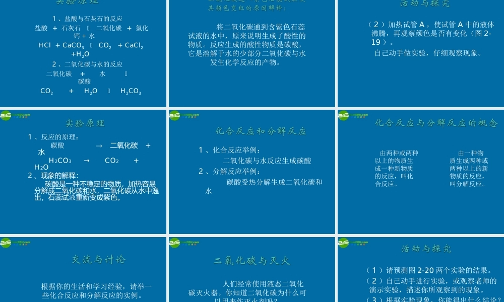 沪教初中化学九上《2第2节 奇妙的二氧化碳》PPT课件 (5).ppt