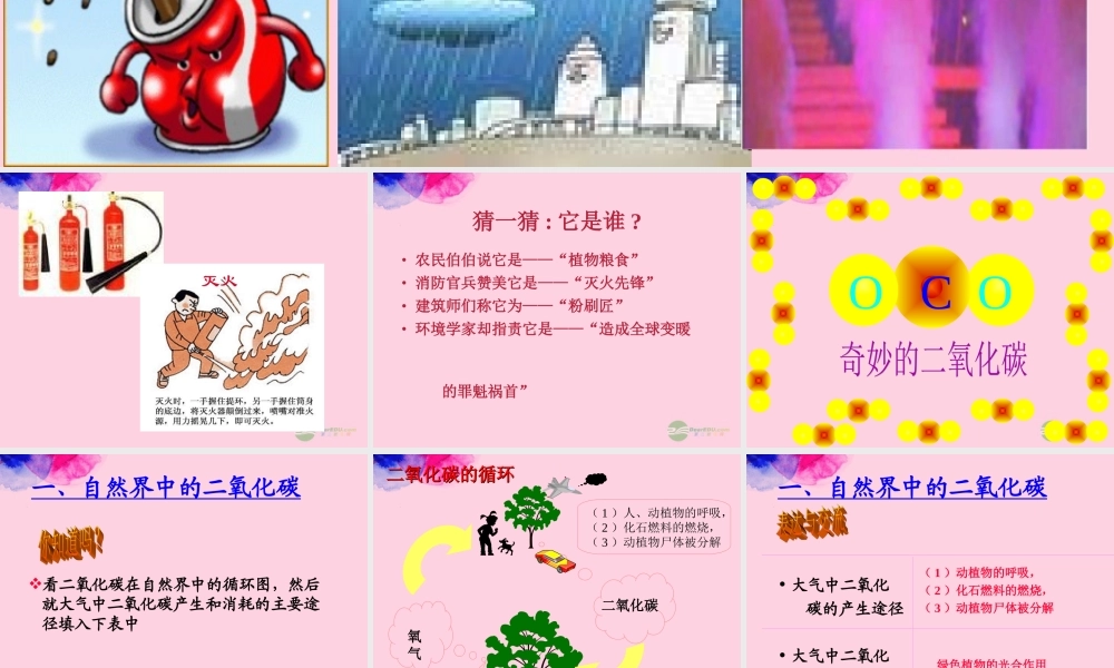 沪教初中化学九上《2第2节 奇妙的二氧化碳》PPT课件 (18).ppt
