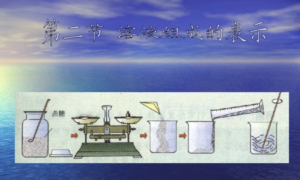 沪教初中化学九下《6第2节 溶液组成的表示》PPT课件 (11).ppt