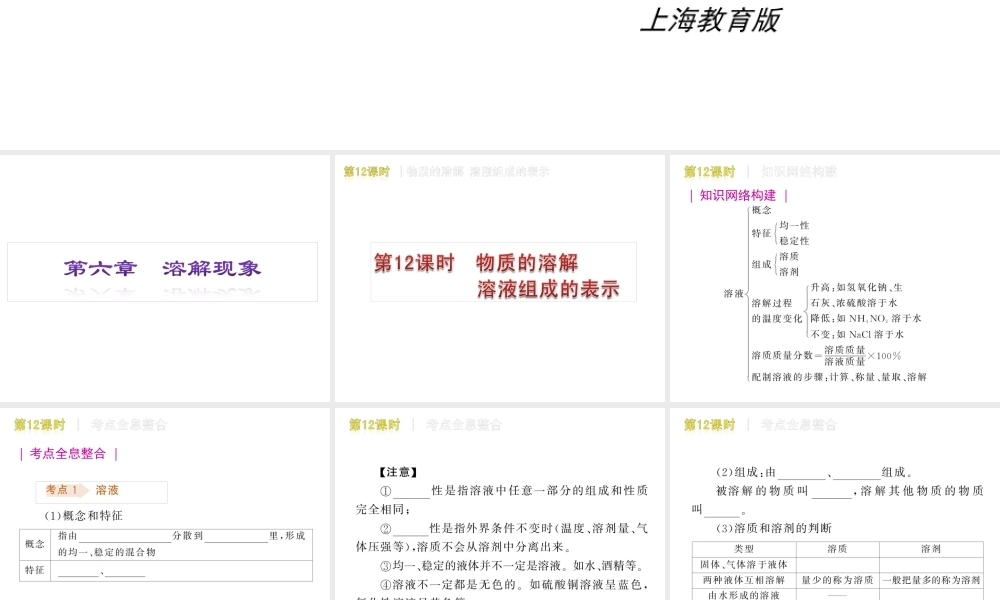 沪教初中化学九下《6第6章 溶解现象》PPT课件 (2).ppt