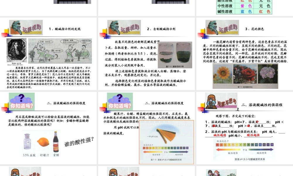 沪教初中化学九下《7第1节 溶液的酸碱性》PPT课件 (1).ppt