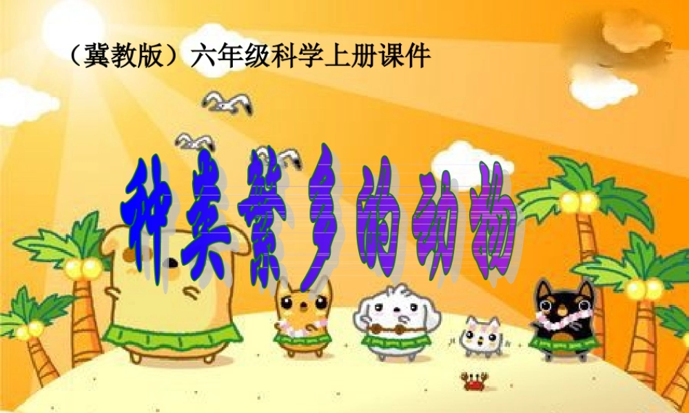 冀教小学科学六上册《4种类繁多的动物》PPT课件.ppt
