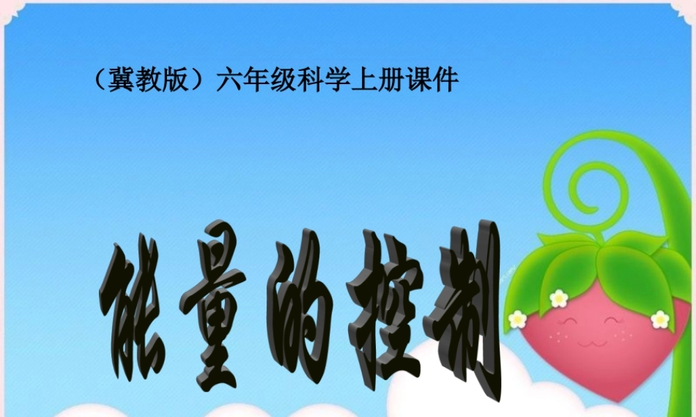 冀教小学科学六上册《13能量的控制》PPT课件.ppt