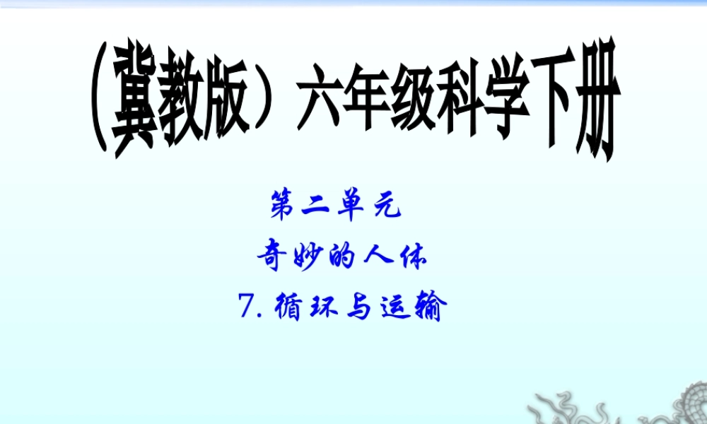 冀教小学科学六下册《7循环与运输》PPT课件.ppt