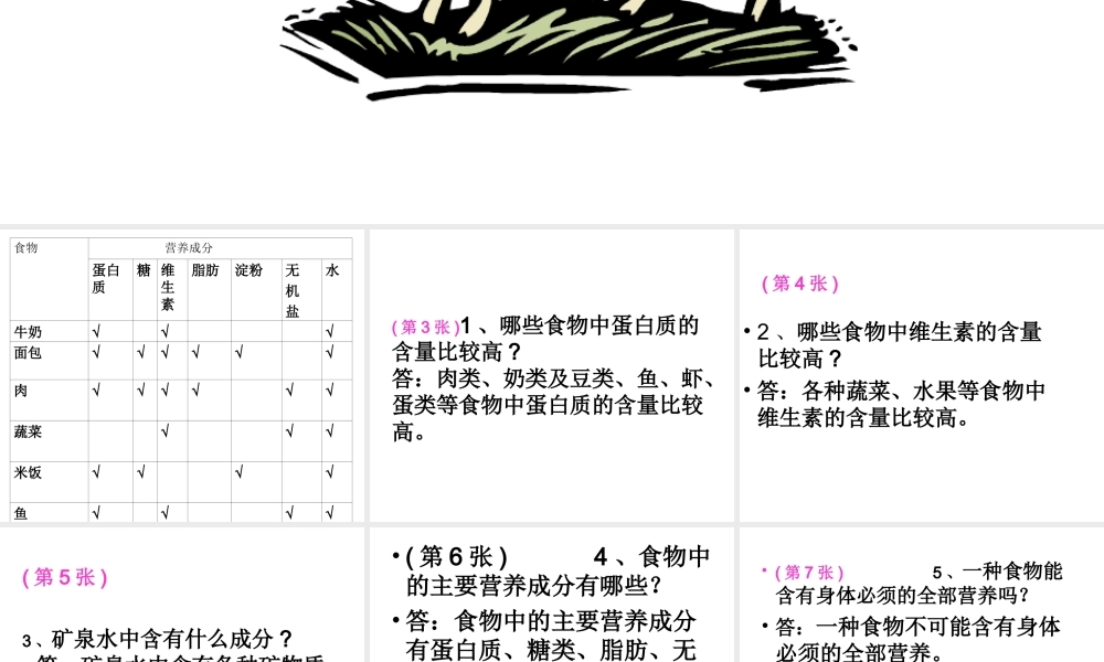 冀教小学科学三上册《15食物的营养》PPT课件.ppt
