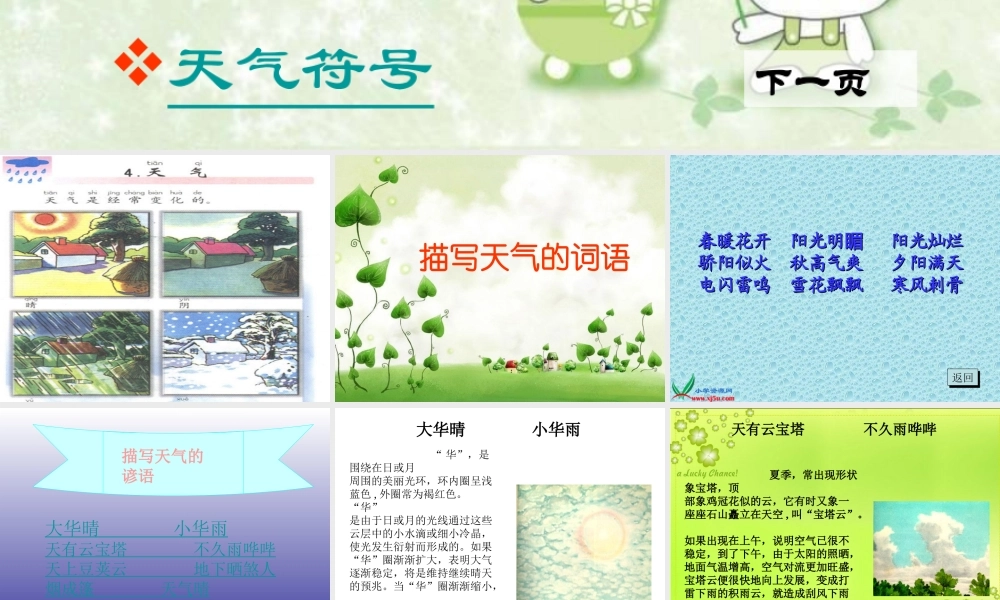 冀教小学科学四下册《2多样的天气 》PPT课件 (1).ppt