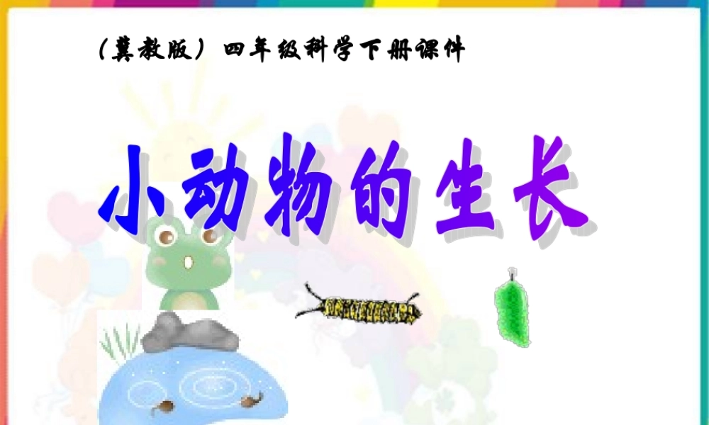 冀教小学科学四下册《14小动物的生长 》PPT课件 (2).ppt