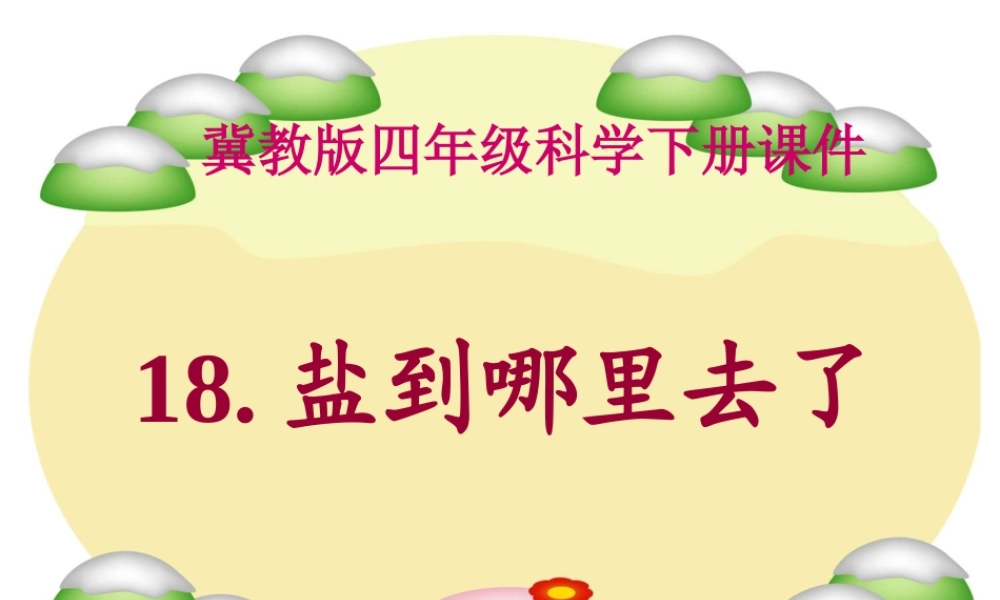 冀教小学科学四下册《18盐到哪里去了 》PPT课件 (3).ppt