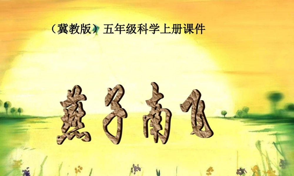 冀教小学科学五上册《7燕子南飞 》PPT课件.ppt