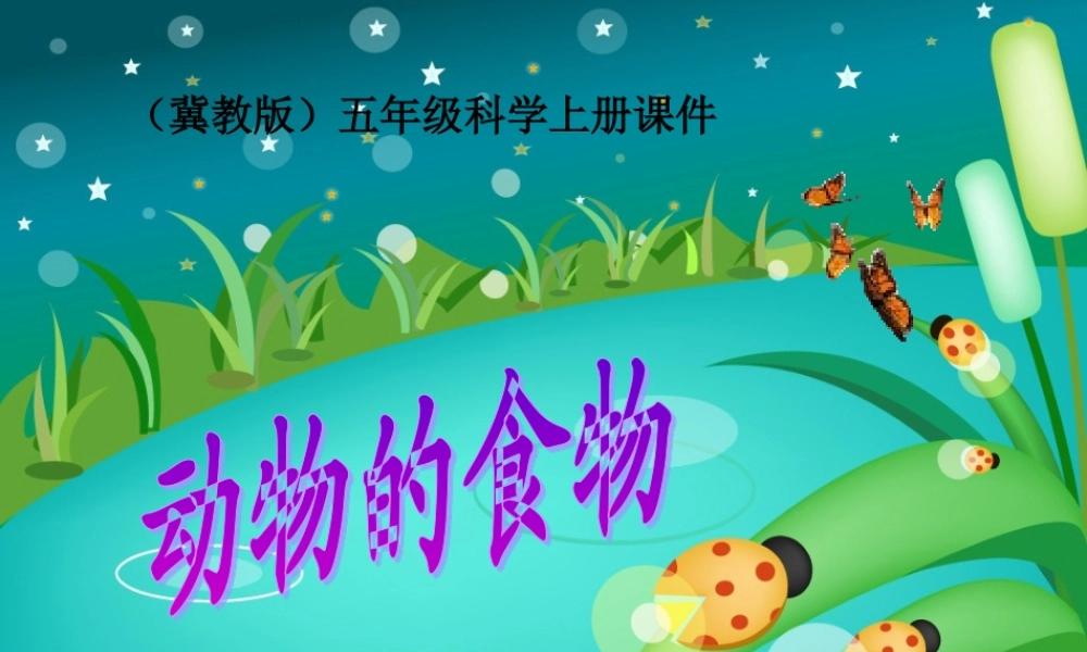 冀教小学科学五上册《5动物的食物 》PPT课件.ppt