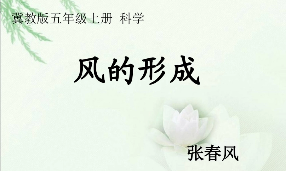 冀教小学科学五上册《16风的形成 》PPT课件 (1).ppt