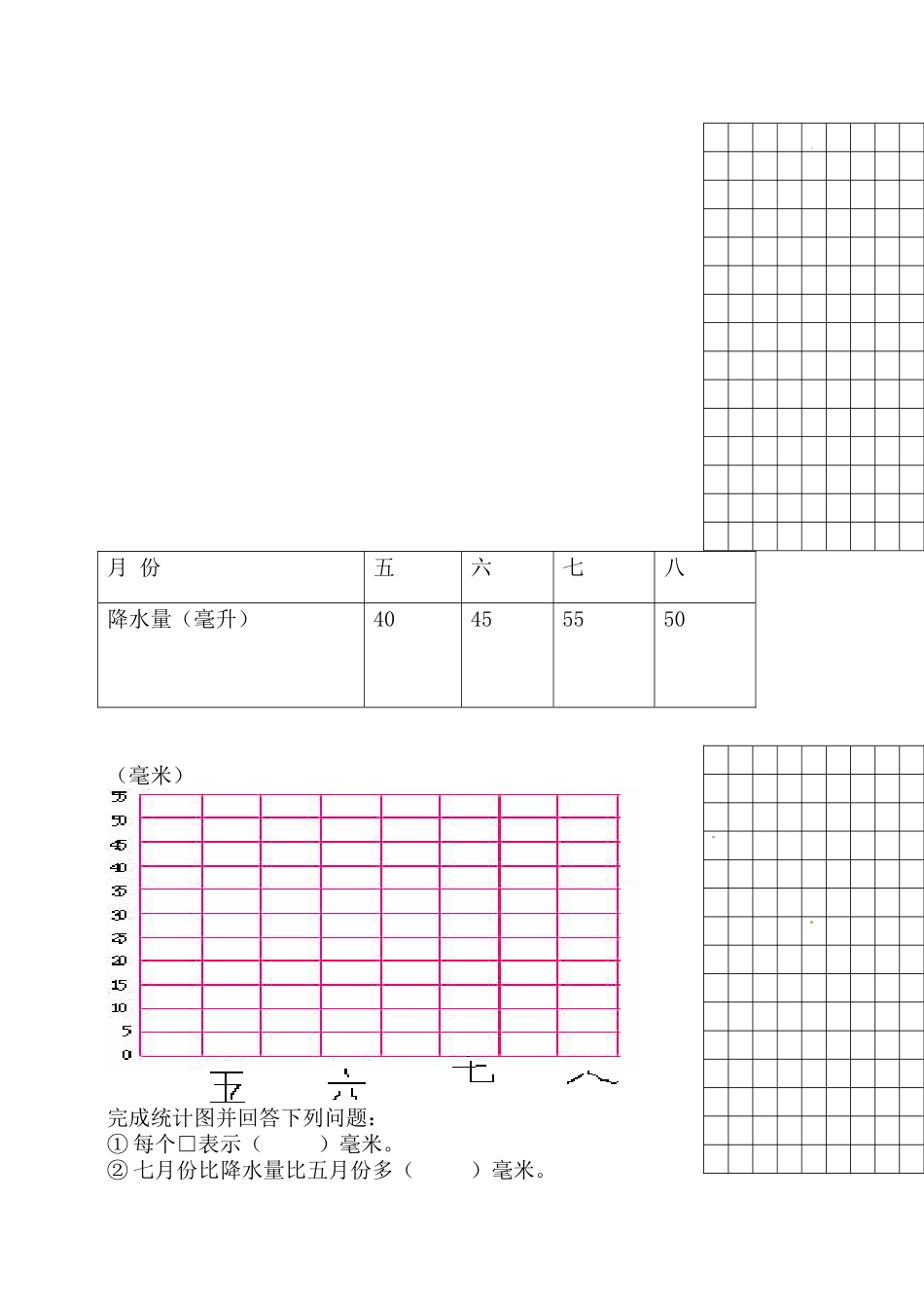 人教新课标数学二年级下学期第7单元测试卷2（附答案）.doc_第3页
