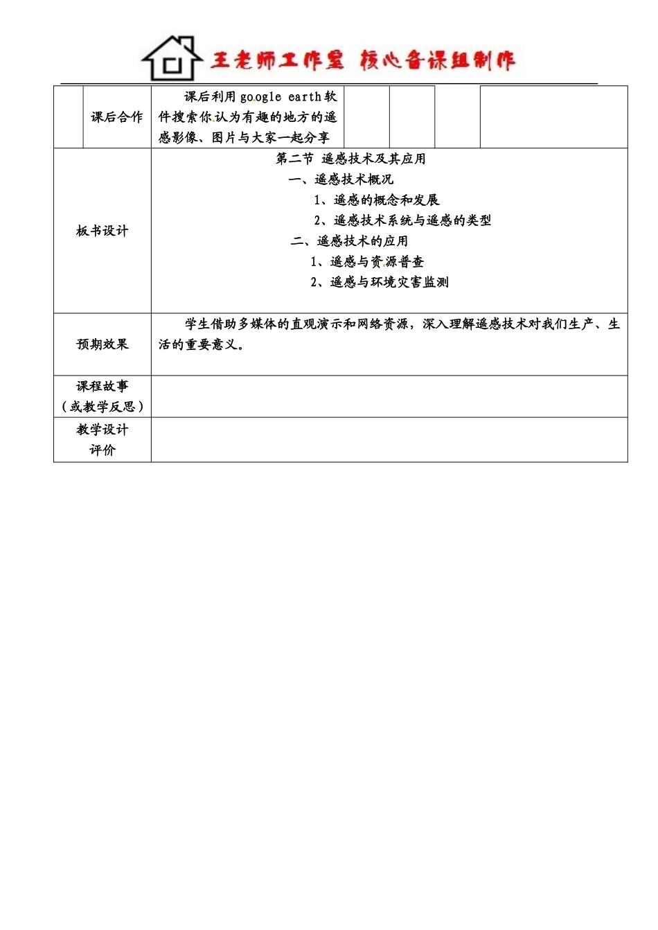 遥感技术及其应用 教案.doc_第3页