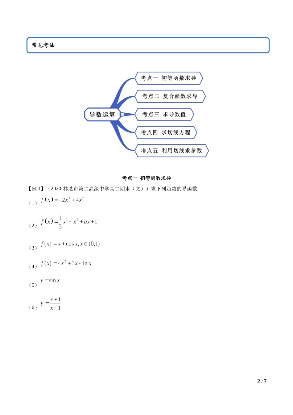 5.2 导数的运算（学生版）.docx_第2页