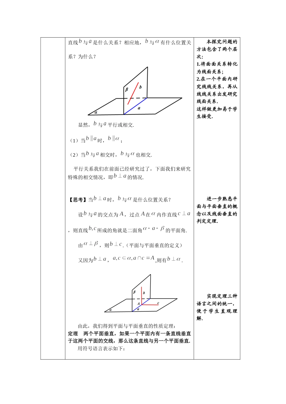 0611高一数学（人教A版）平面与平面垂直性质及应用-1教案【公众号dc008免费分享】.docx_第2页