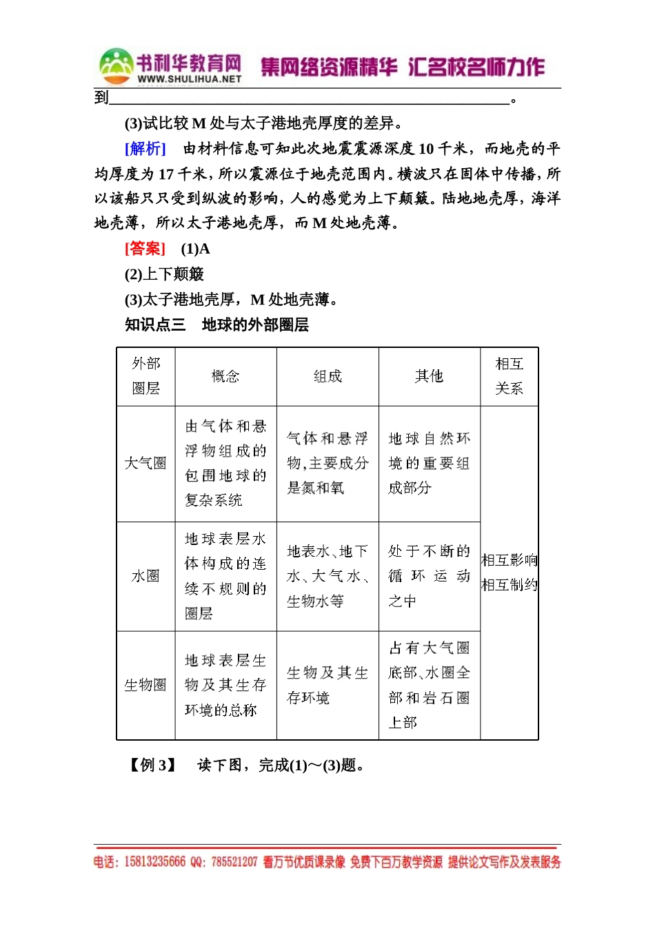 【名师一号】2014-2015学年高中地湘教版必修1学案1-4（书利华教育网 为您收集整理）.doc_第3页