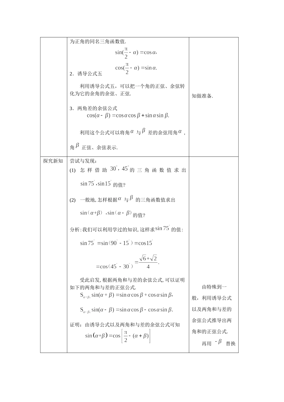 0527高一数学(人教B版)-两角和与差的正弦、正切（第一课时）-1教案【公众号悦过学习分享】.docx_第2页