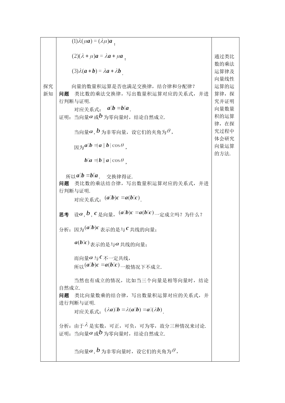 0513高一数学（人教A版）向量数量积的运算-1教案【公众号悦过学习分享】.docx_第2页