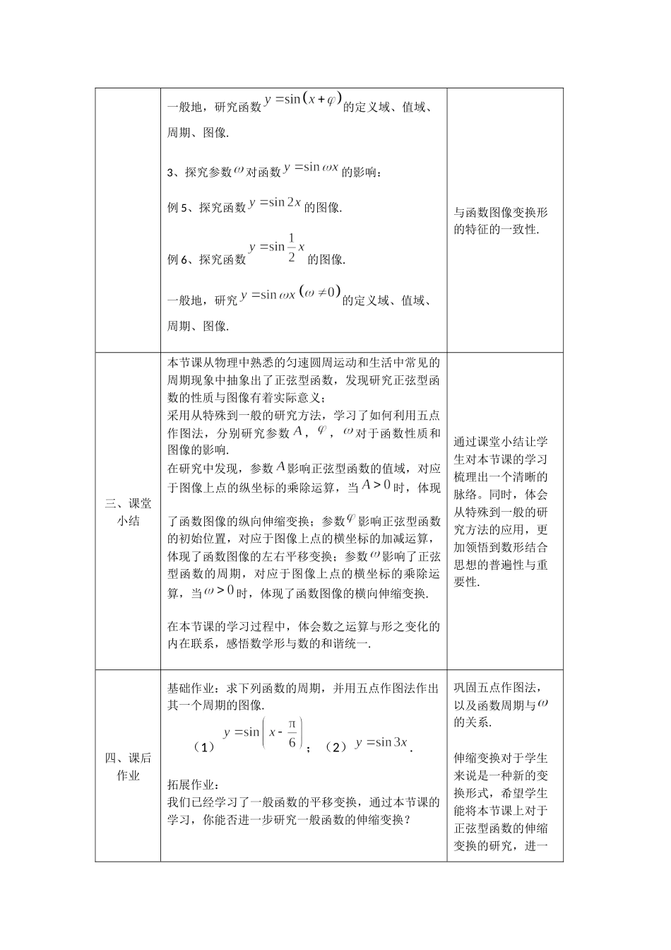 0514高一数学(人教B版)-正弦型函数的性质与图像(第一课时)-1教案【公众号悦过学习分享】.docx_第3页