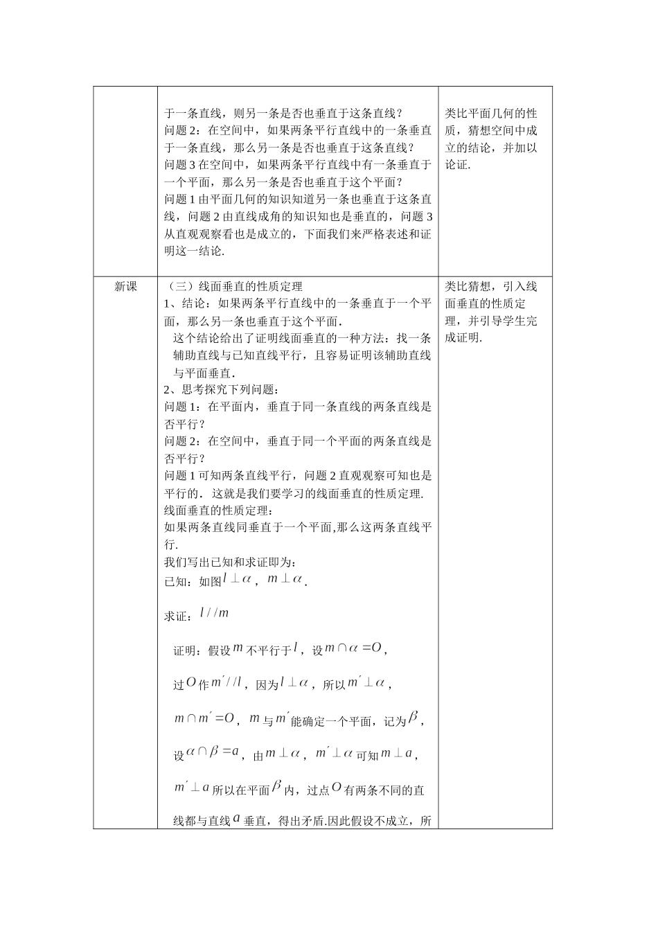 0629高一数学（人教B版）直线与平面垂直的判定与性质-1教案【公众号悦过学习分享】.docx_第2页