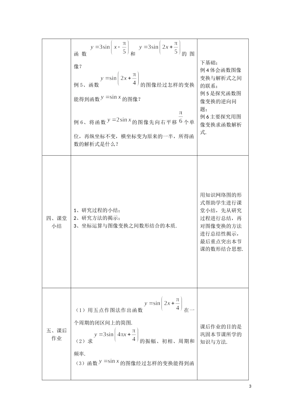 0515高一数学(人教B版)-正弦型函数的性质与图像(第二课时)-1教案【公众号悦过学习分享】.docx_第3页