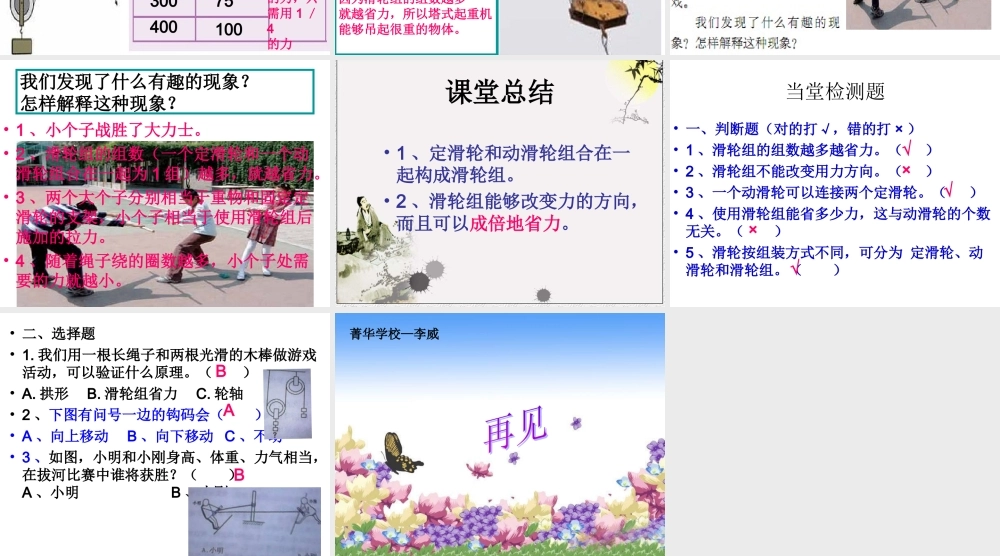 教科小学科学六上《1.6、滑轮组》PPT课件(5)【加微信公众号 jiaoxuewuyou 九折优惠 qq 1119139686】.ppt