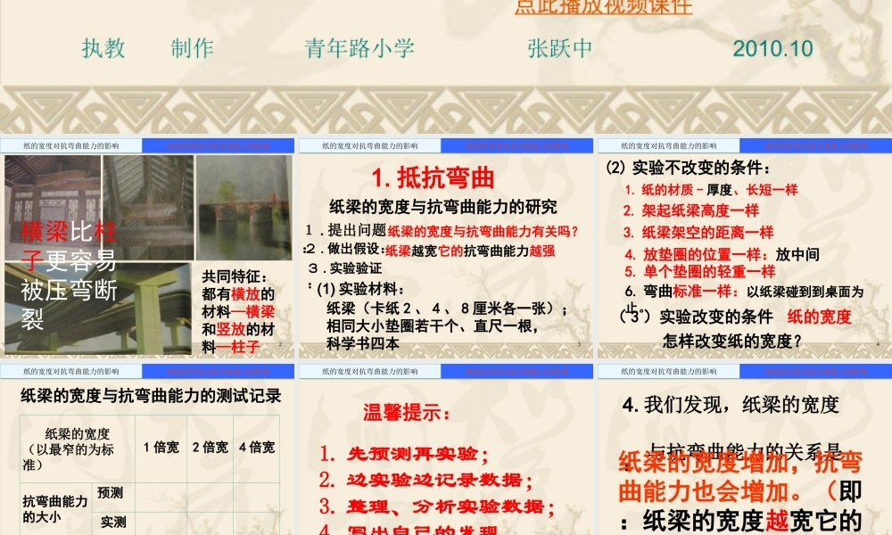 教科小学科学六上《2.1、抵抗弯曲》PPT课件(7)【加微信公众号 jiaoxuewuyou 九折优惠 qq 1119139686】.ppt