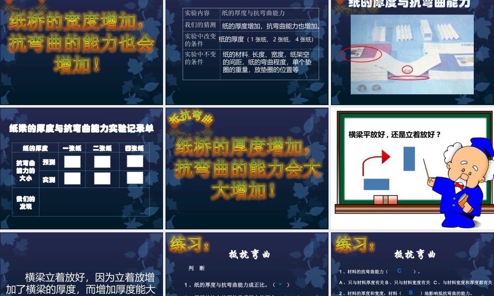 教科小学科学六上《2.1、抵抗弯曲》PPT课件(3)【加微信公众号 jiaoxuewuyou 九折优惠 qq 1119139686】.ppt